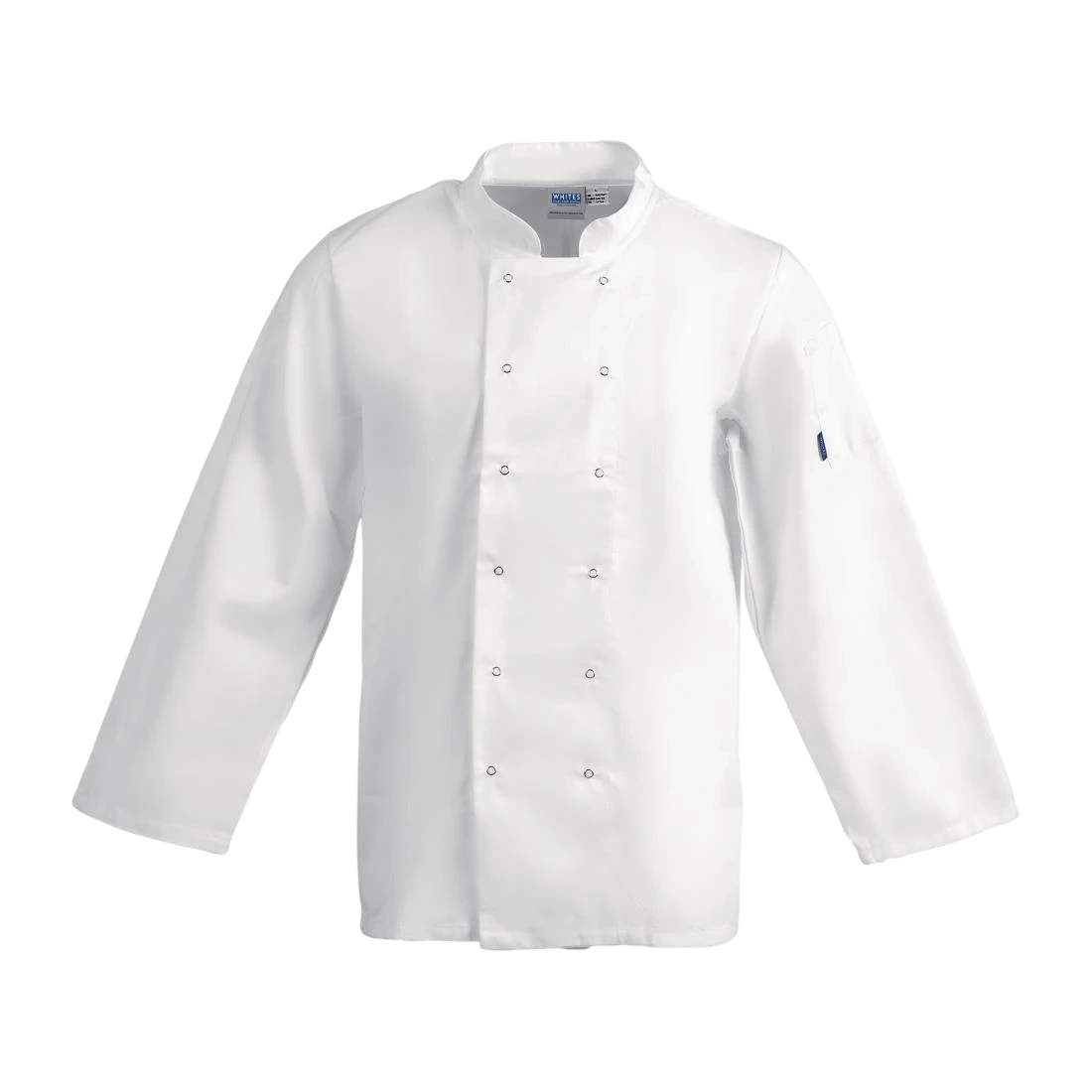 Whites Chefs Clothing A134-L Whites Vegas Chefs Jacket Long Sleeve White Polycotton - Size L product image