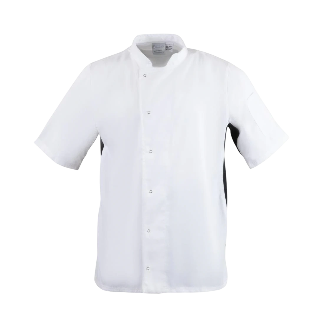 Whites Chefs Clothing A928-L Whites Nevada Chefs Jacket White with Black Contrast - Size L product image