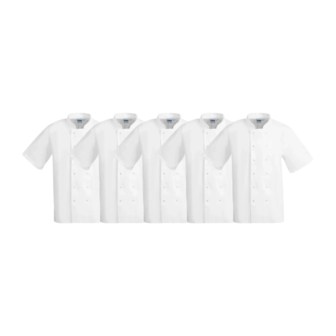 Whites Chefs Clothing SA823 Whites Boston Short Sleeved White Jacket - Size L - B250-L (Pack 5) product image