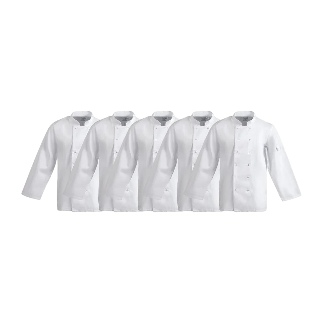 Whites Chefs Clothing SA846 Whites Vegas Chefs Jacket Long Sleeve White Polycotton - Size M - A134-M (Pack 5 product image