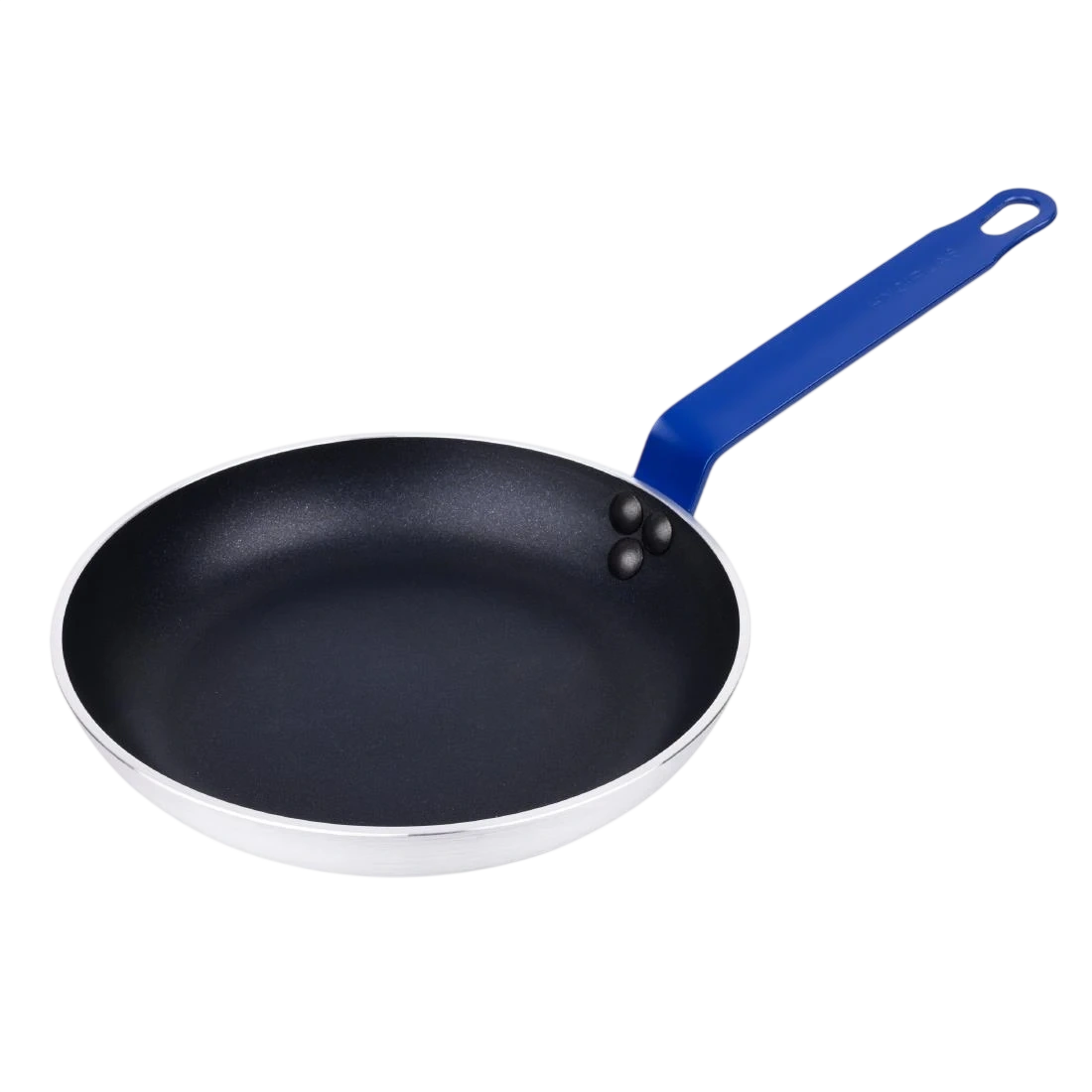 Hygiplas HT971 Frypan Aluminium Non-stick Teflon Platinum Plus Blue Handle - 240x40mm product image