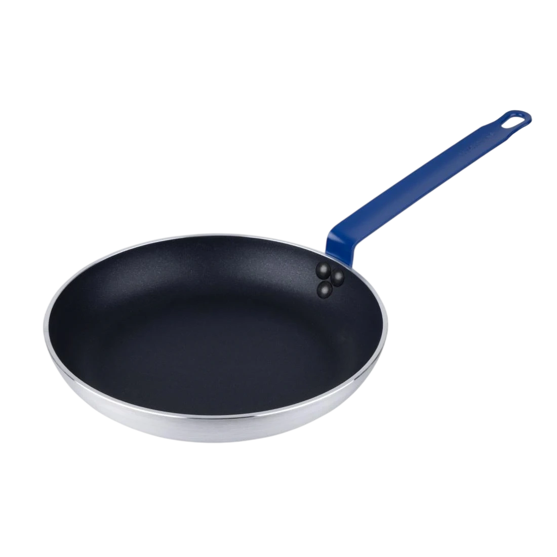 Hygiplas HT972 Frypan Aluminium Non-stick Teflon Platinum Plus Blue Handle - 280x45mm product image