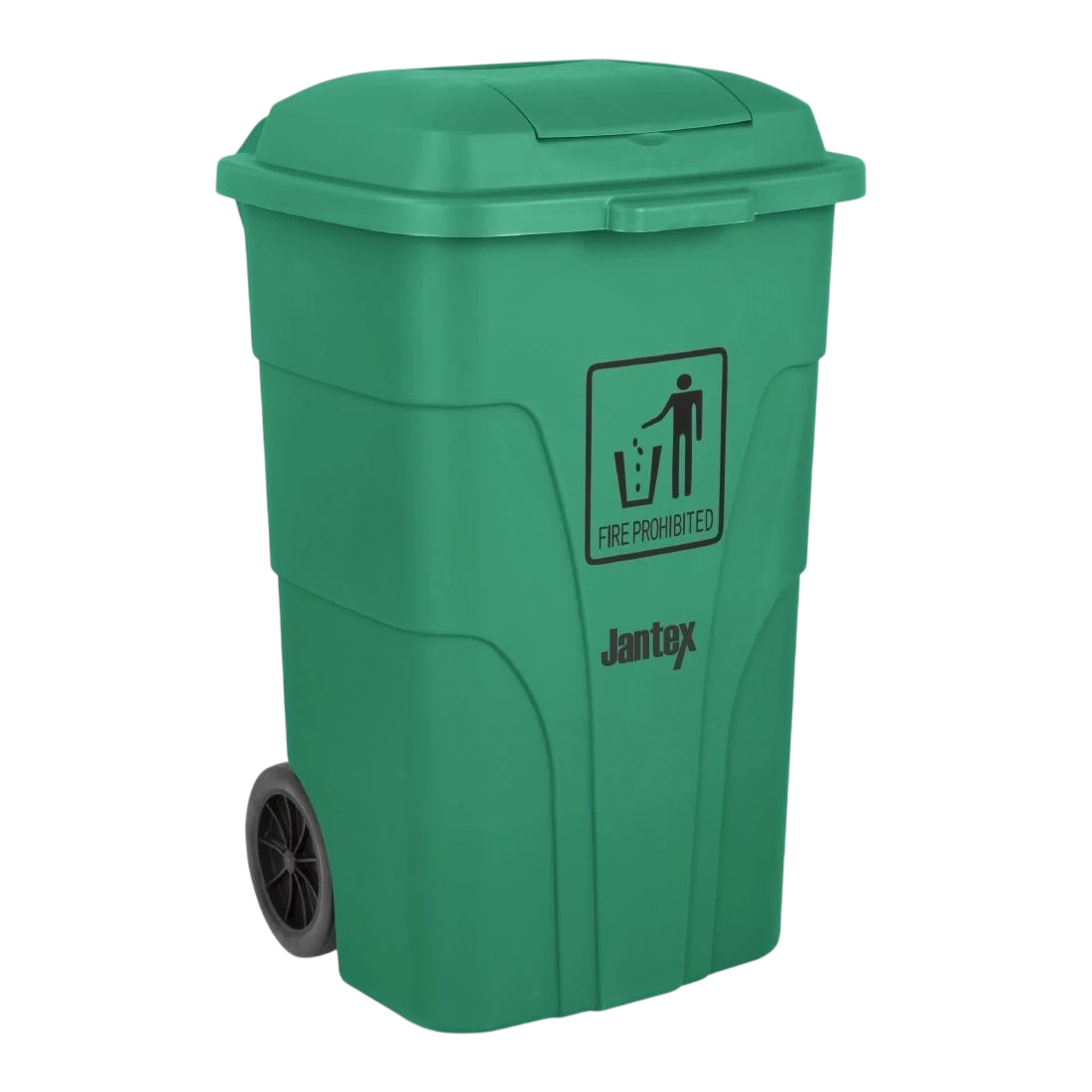 Jantex HC924 Waste Bin with Foot Pedal Lid Green - 120Ltr product image