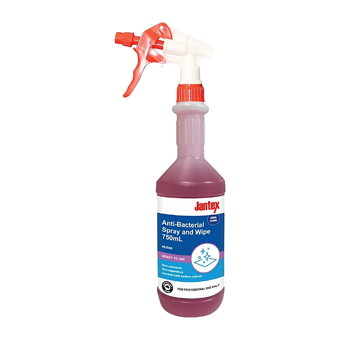 Jantex HU549 Anti-Bacterial Spray and Wipe RTU - 750ml product image
