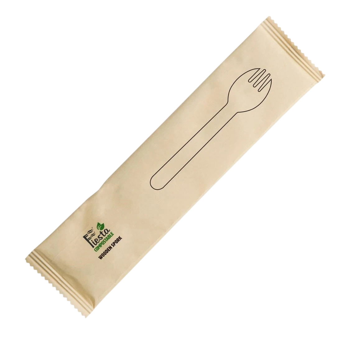 Fiesta Compostable CH086 Individually Wrapped Spork (Pack 500) product image