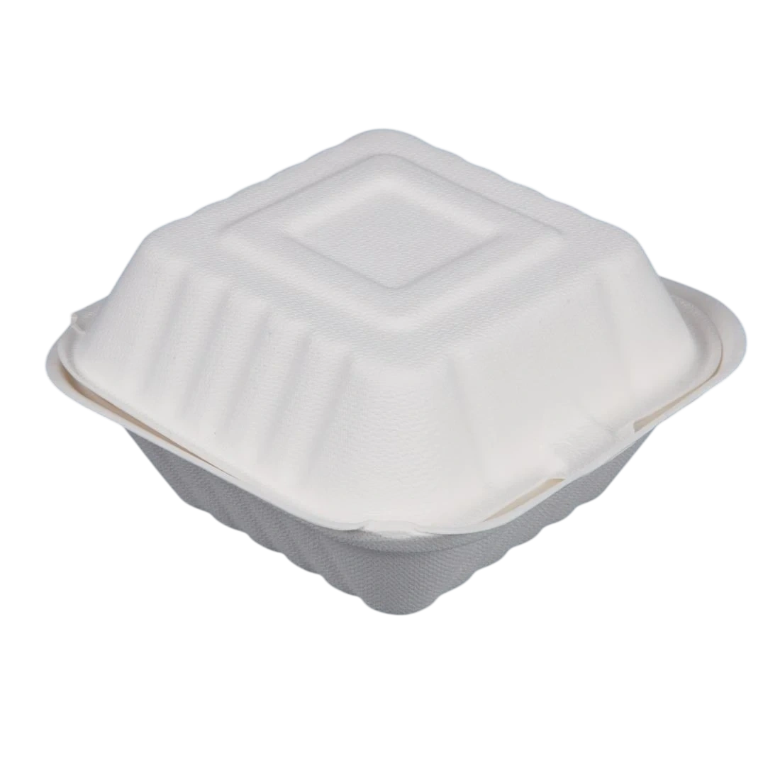 Fiesta Compostable DW246 Bagasse Burger Box - 81x149x152mm (Pack 500) product image
