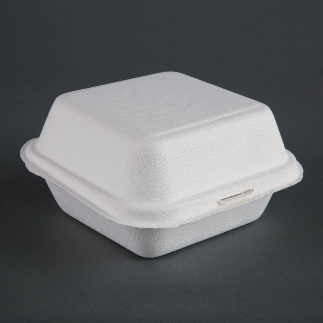 Fiesta Compostable DW247 Bagasse Burger Box - 84x153x150mm (Pack 500) product image