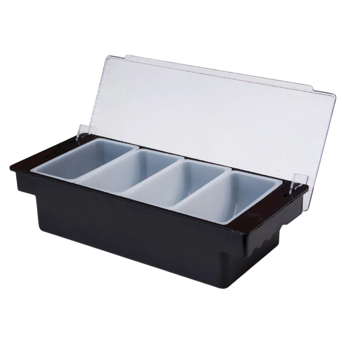 Beaumont CZ603 4 Part Black Plastic Condiment Holder product image