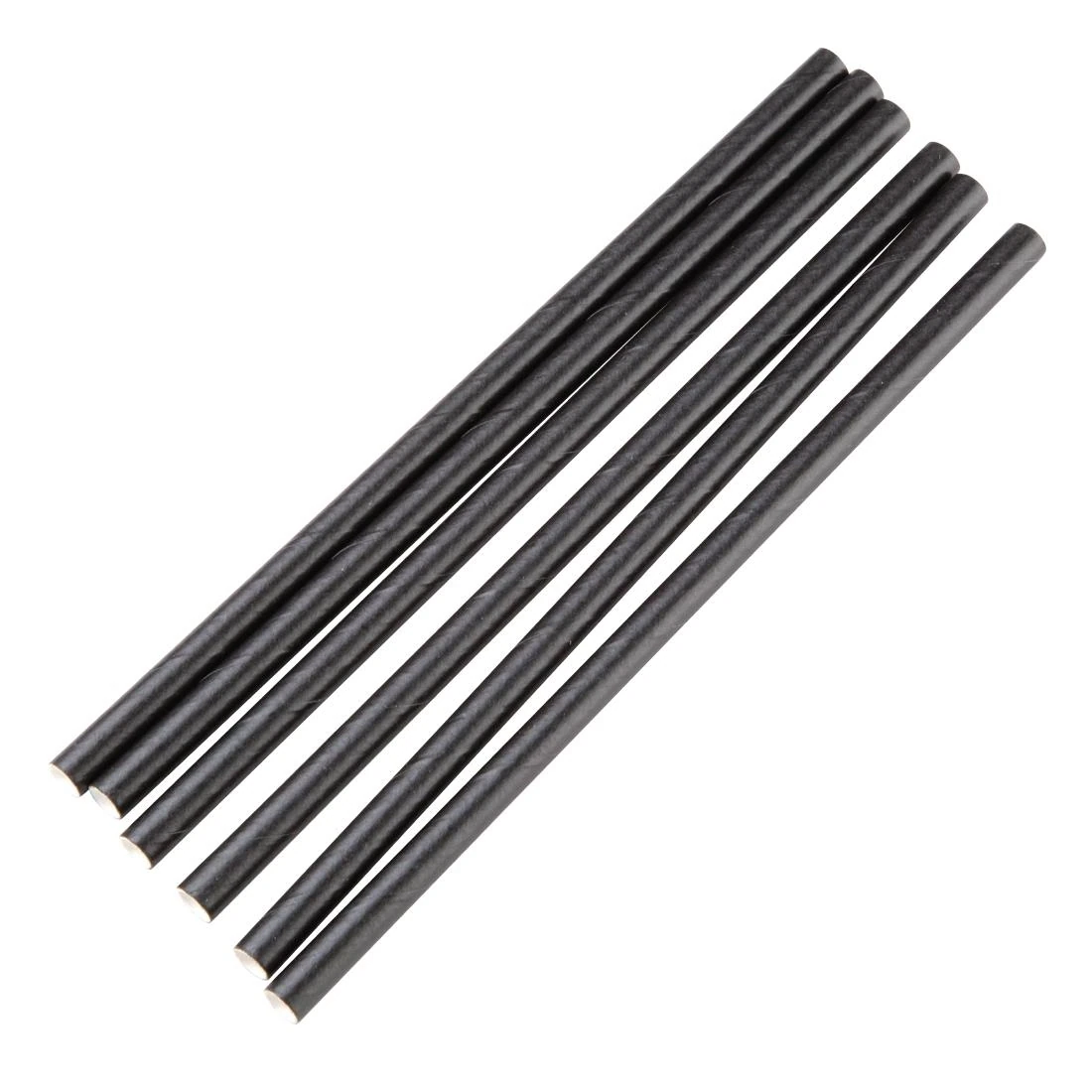 Fiesta Compostable FP441 Wrapped Paper Cocktail Stirrer Straw Black (Pack 250) product image