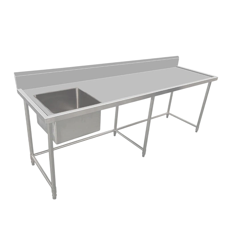 Kitchen Knock 419950 Work Bench - Single Sink with Leg Brace – Left Sink / 700 / ASS-2170L