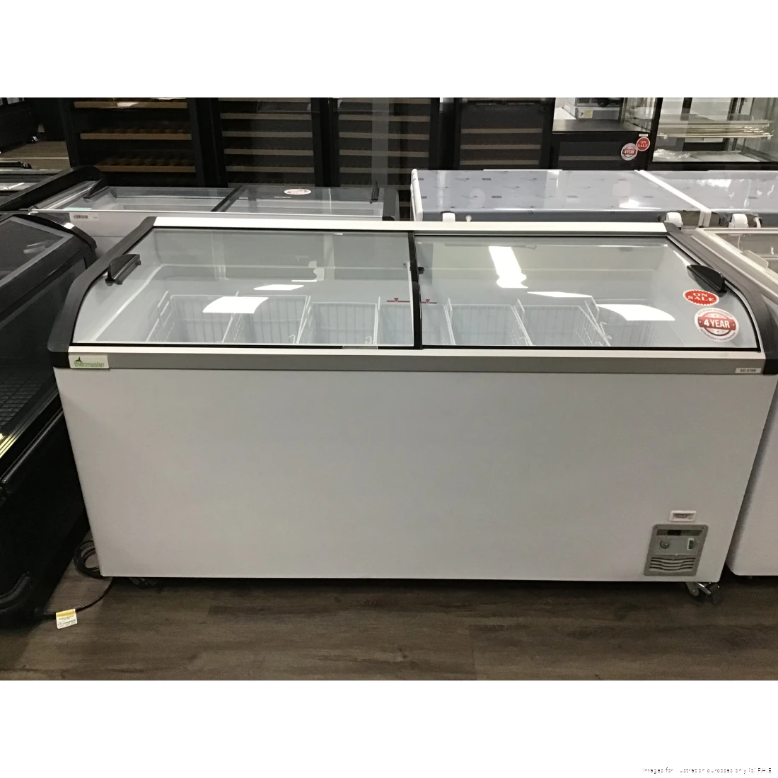 Ex-Showroom: Thermaster Heavy Duty Supermarket Glass Sliding Lid Freezers 576L - SD-576K-VIC1071