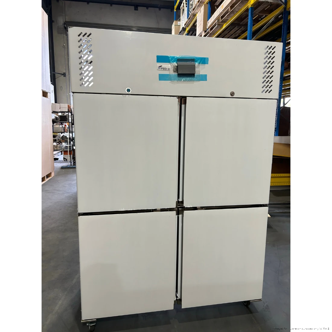 Ex-Showroom: FED-X S/S Split Four-Door Upright Fridge - XURC1200S2V-QLD121