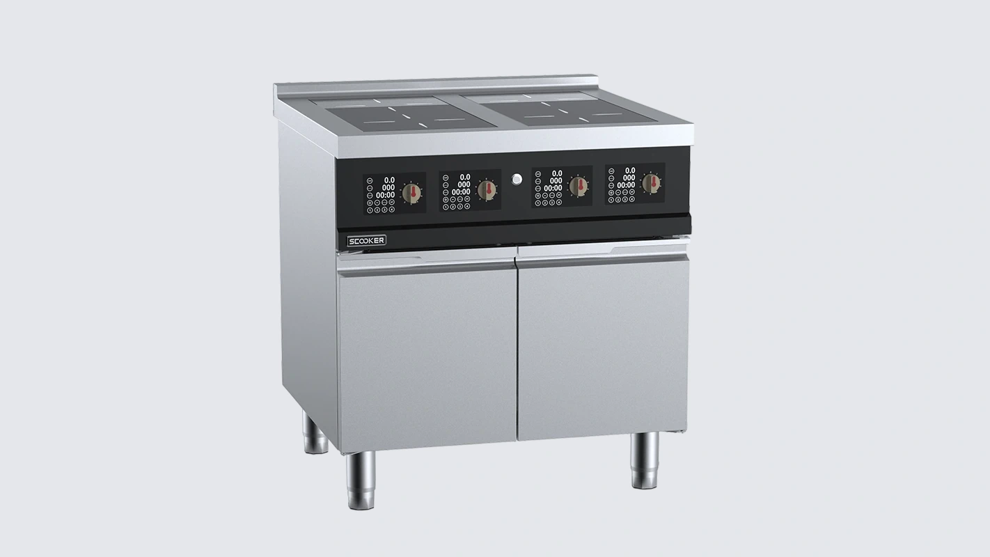 B+S SCOOKER HLBZ4N-C14 Induction 4-Zone Boiling Top – 14 kW