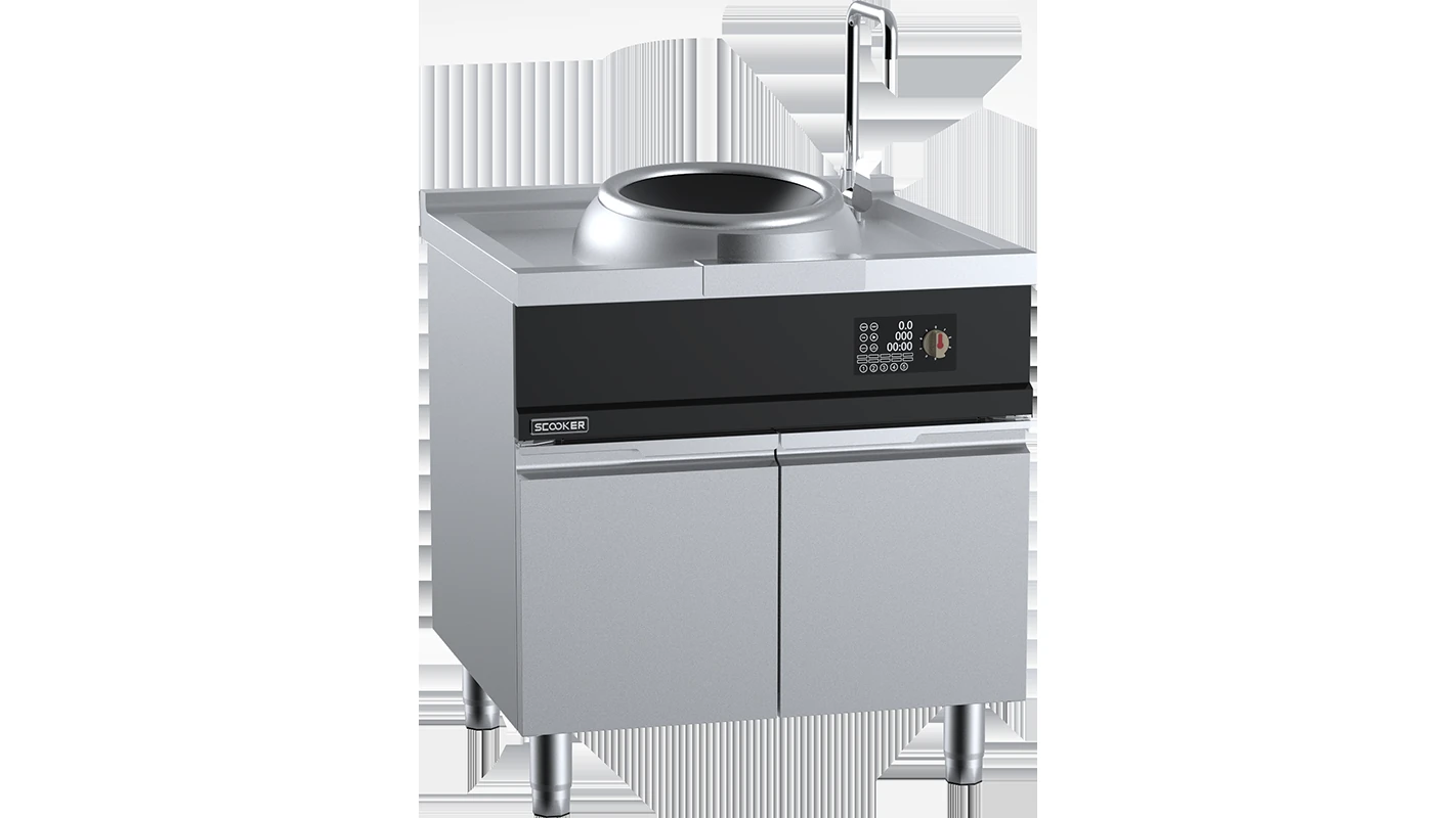 B+S SCOOKER HLXCDN-C12 Induction Single Wok – 12 kW