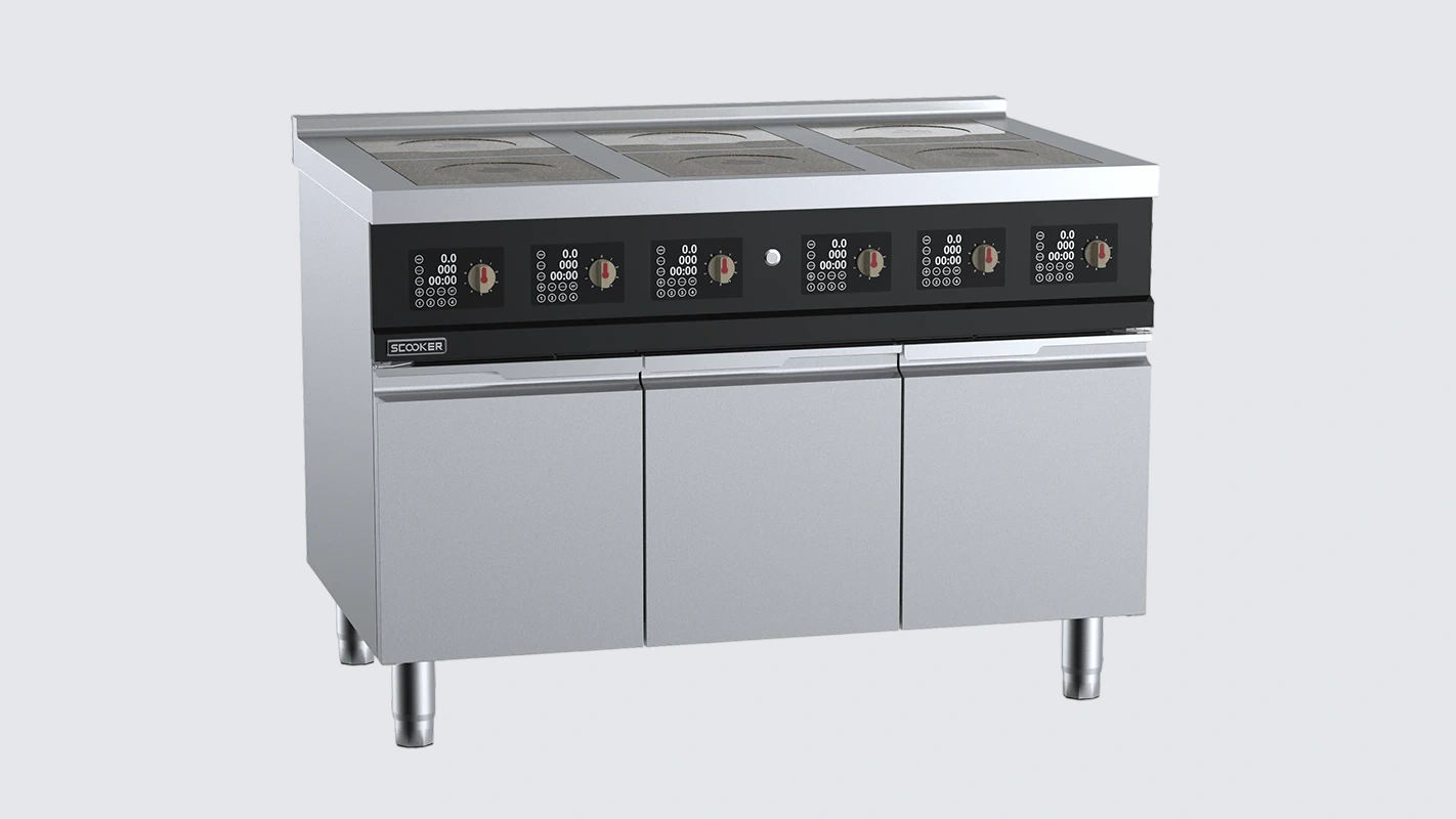 B+S SCOOKER DLGB6N-C14D4 Infrared 6-Zone Boiling Top – 14.4 kW