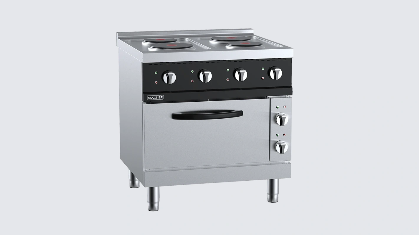 B+S SCOOKER DLZSJ4N-C14D2 4-Zone Boiling Top with Oven – 14.2 kW
