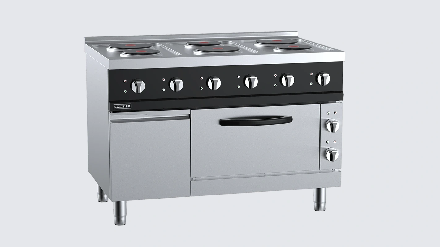 B+S SCOOKER DLZSJ6N-C18D8 6-Zone Boiling Top with Oven – 18.8 kW