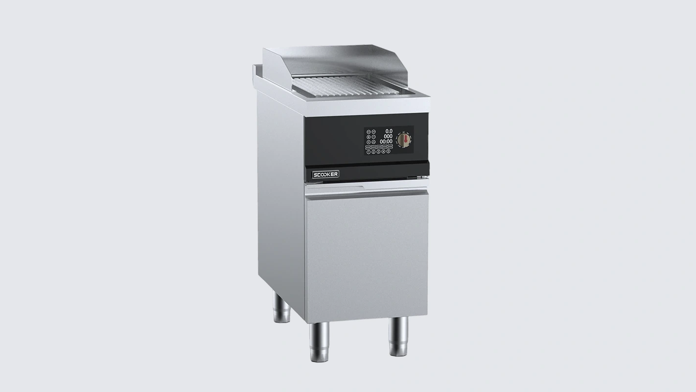 B+S SCOOKER HLKP4N-C6 Induction Grooved Griddle – 6 kW