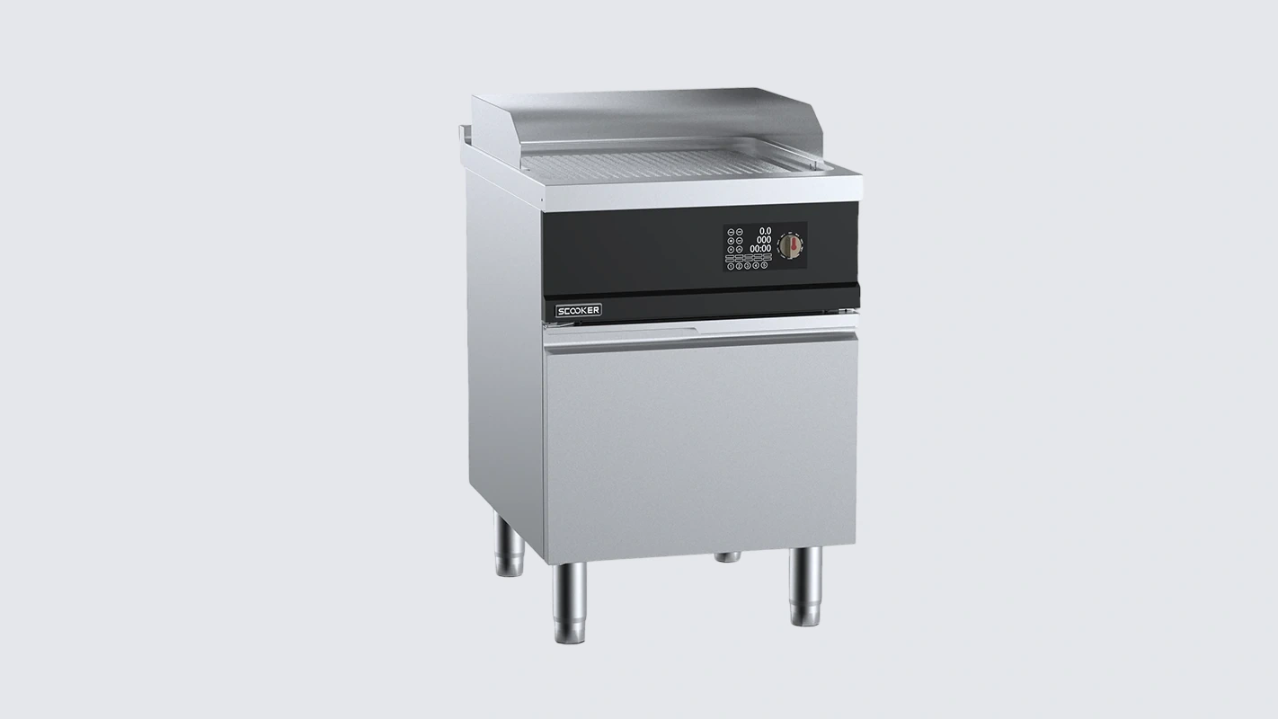B+S SCOOKER HLKP6N-C6 Induction Grooved Griddle – 6 kW