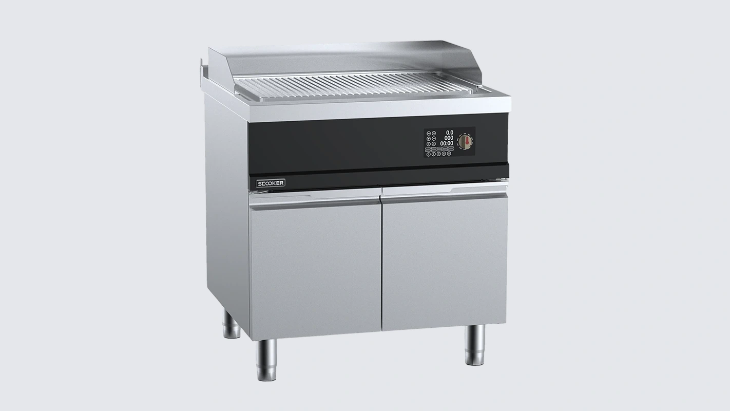 B+S SCOOKER HLKP8N-C9 Induction Grooved Griddle – 9 kW