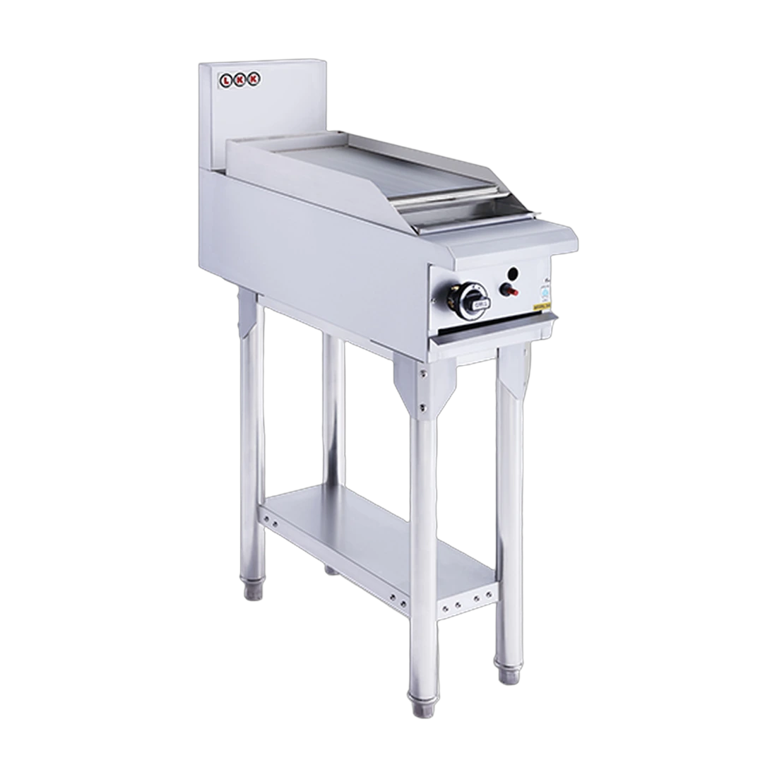 LKK OB2C Gas Griddle in stainless steel, front view