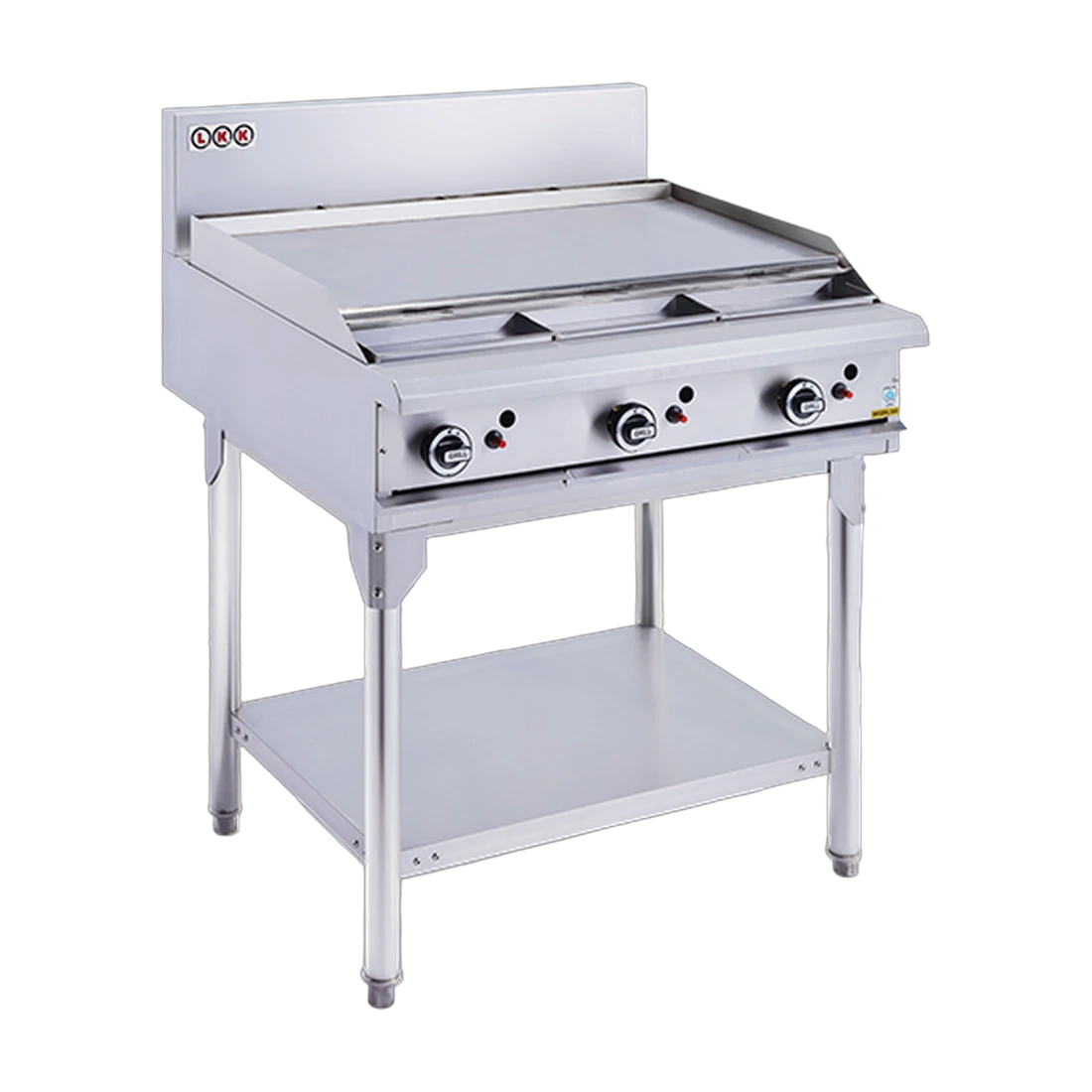 LKK OB6A Gas Griddle in stainless steel, front view