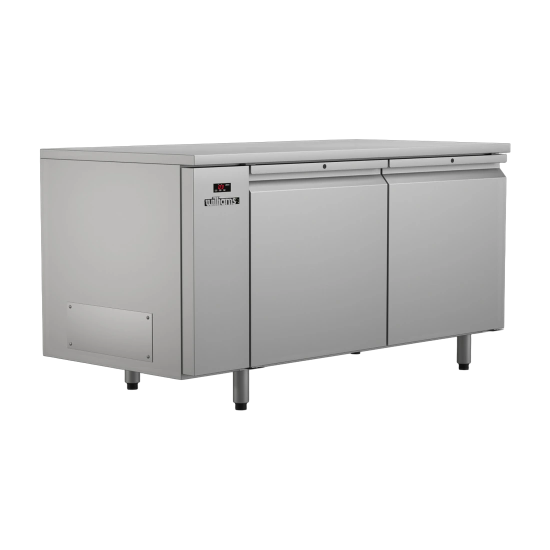 Williams HE2RSS underbench fridge in stainless steel, front view