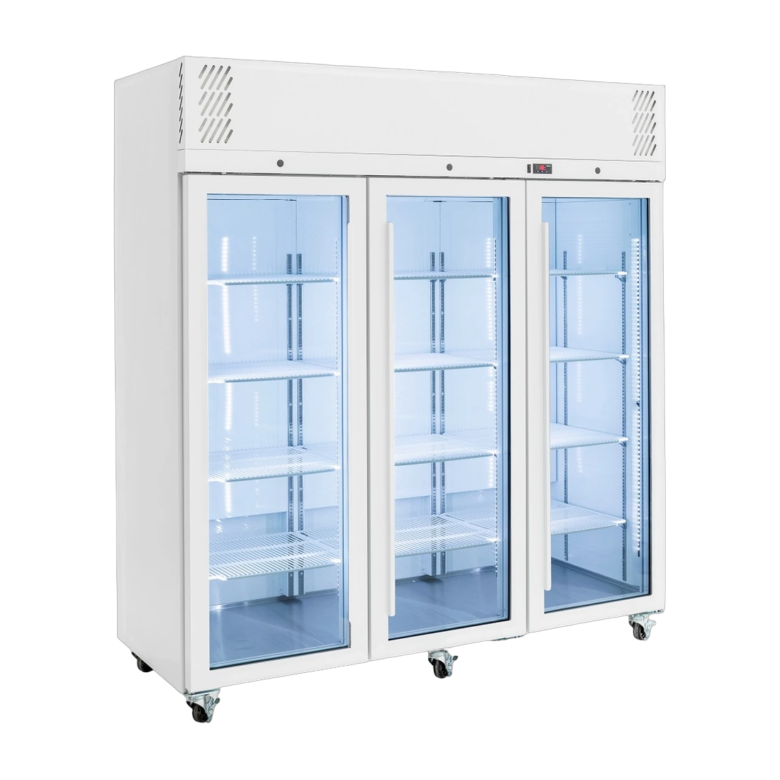 Williams HQS3GWHC upright fridge in white Colorbond, front view