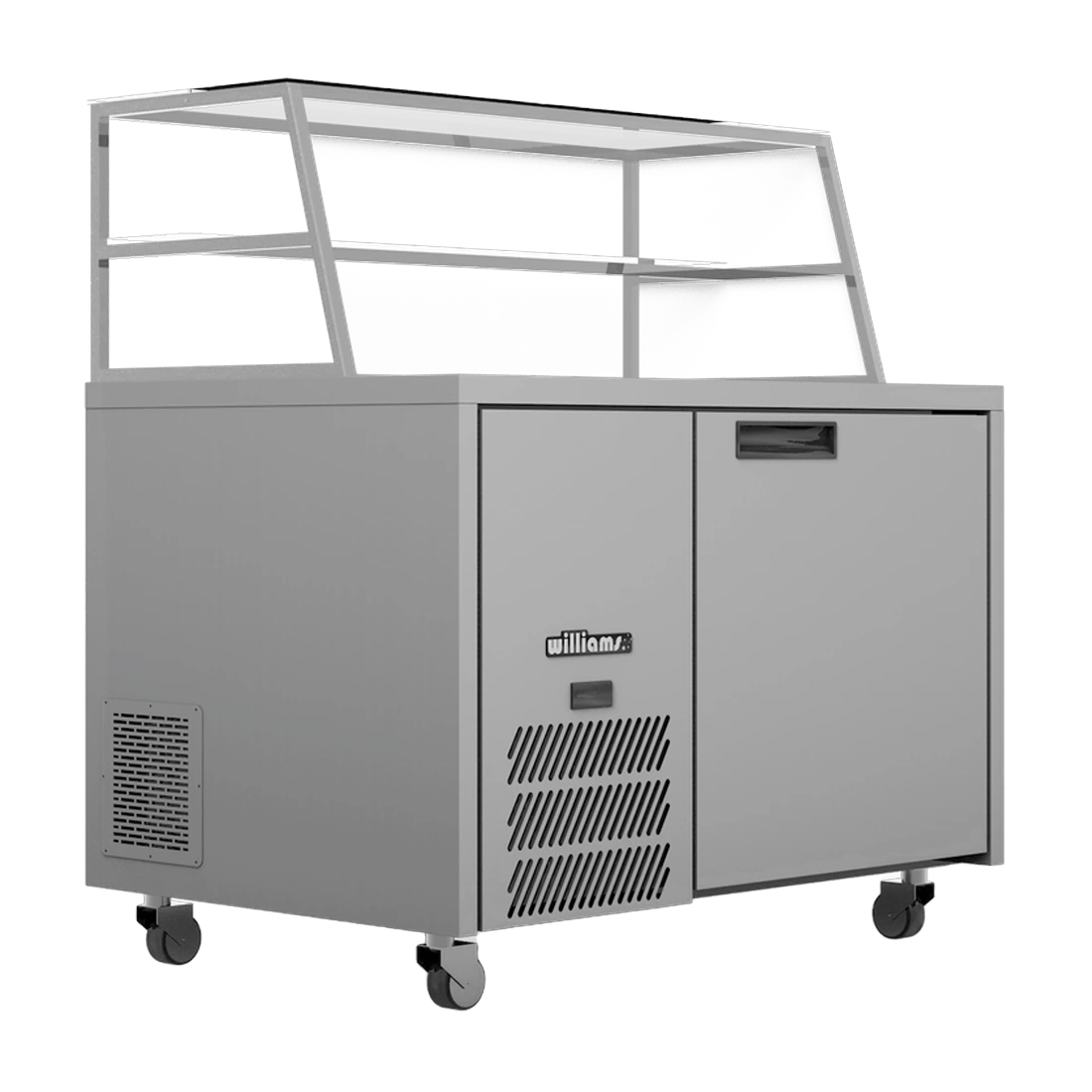 Williams HE1RSS underbench fridge in stainless steel, front view