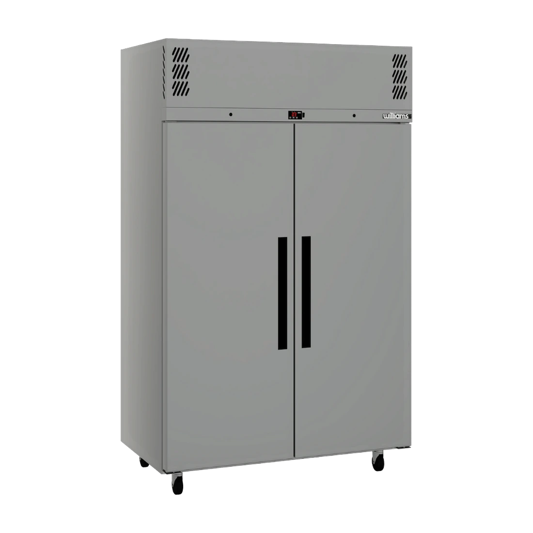 Williams HP2SSHC upright fridge in stainless steel, front view