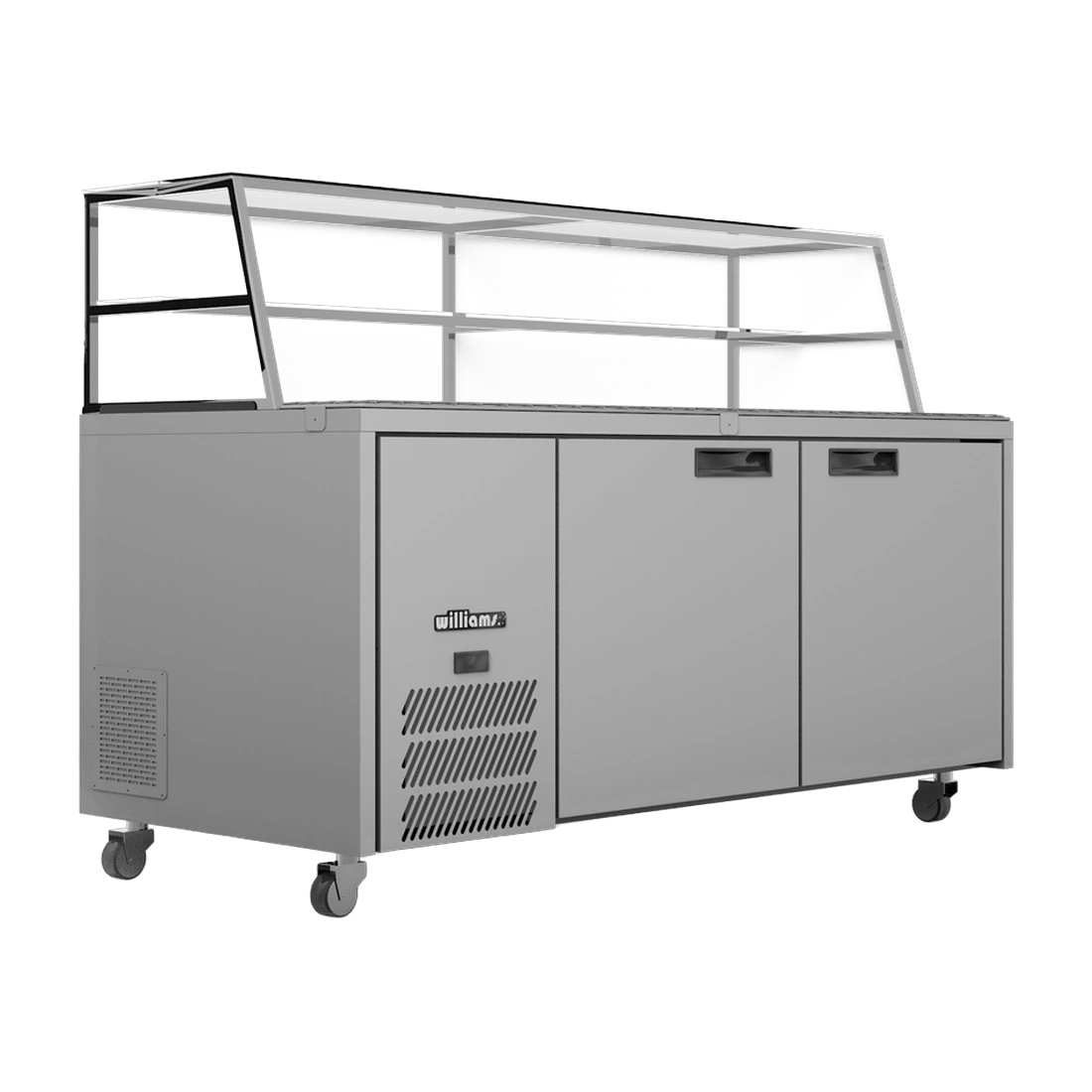 Williams LO2RSS underbench freezer in stainless steel, front view