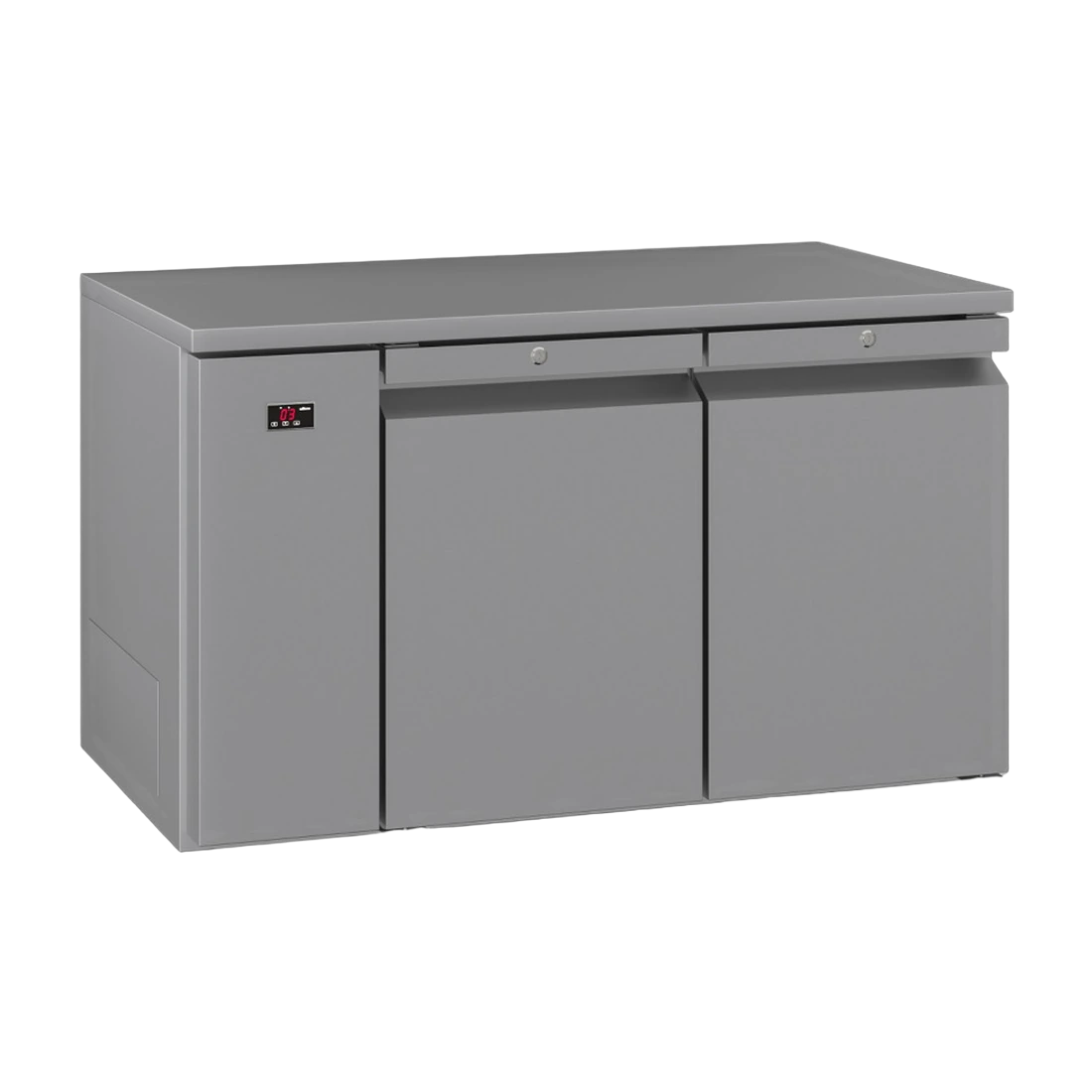 Williams LO4RSS underbench freezer in stainless steel, front view