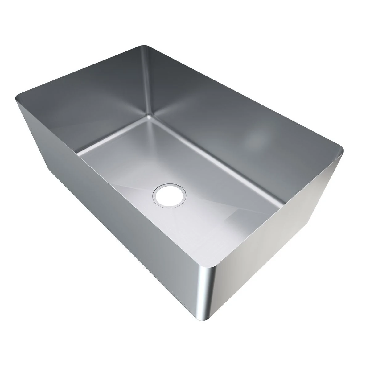 3Monkeez HF22 sink bowl with open top and waste opening, angled view