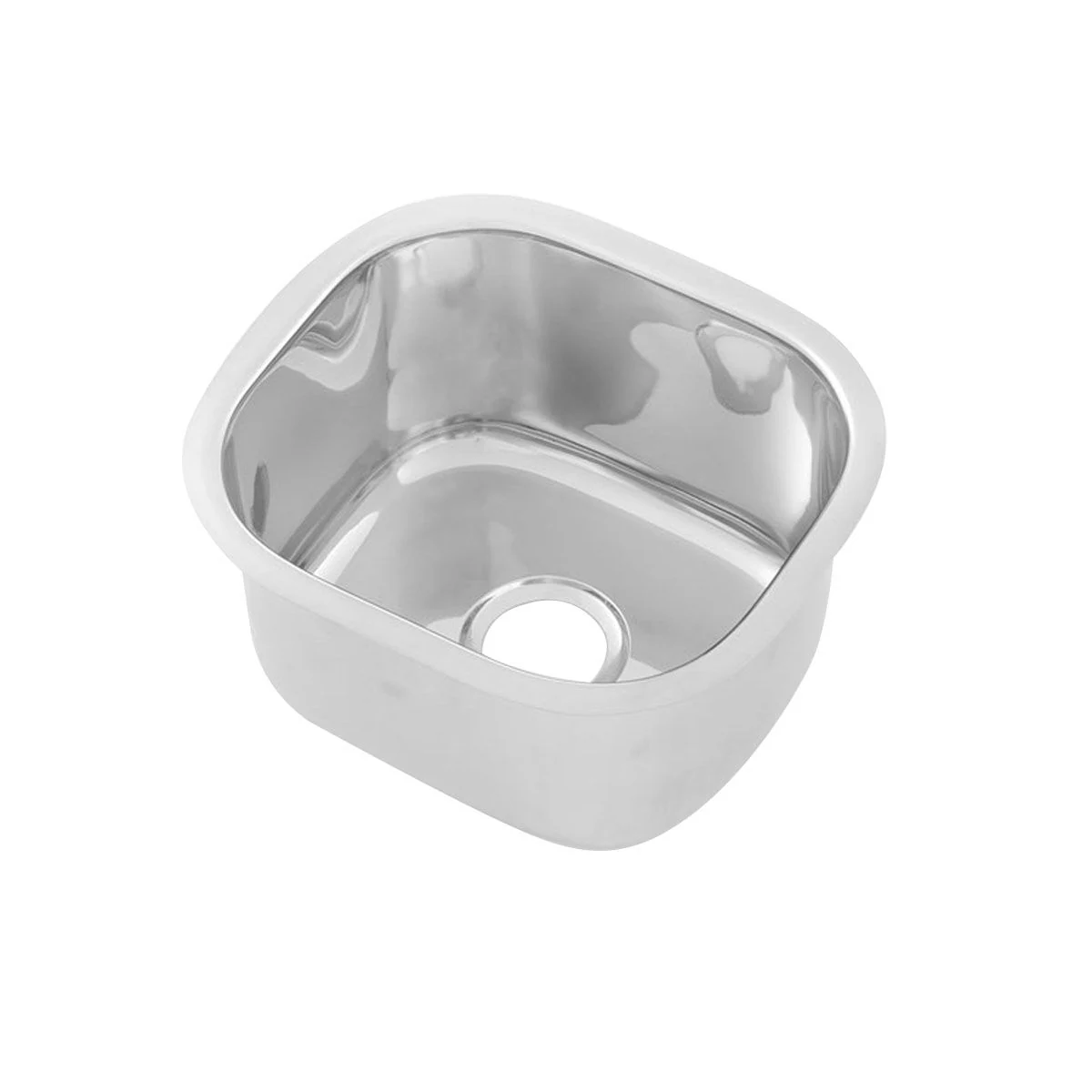 3Monkeez PB02 sink bowl with open top and waste opening, angled view