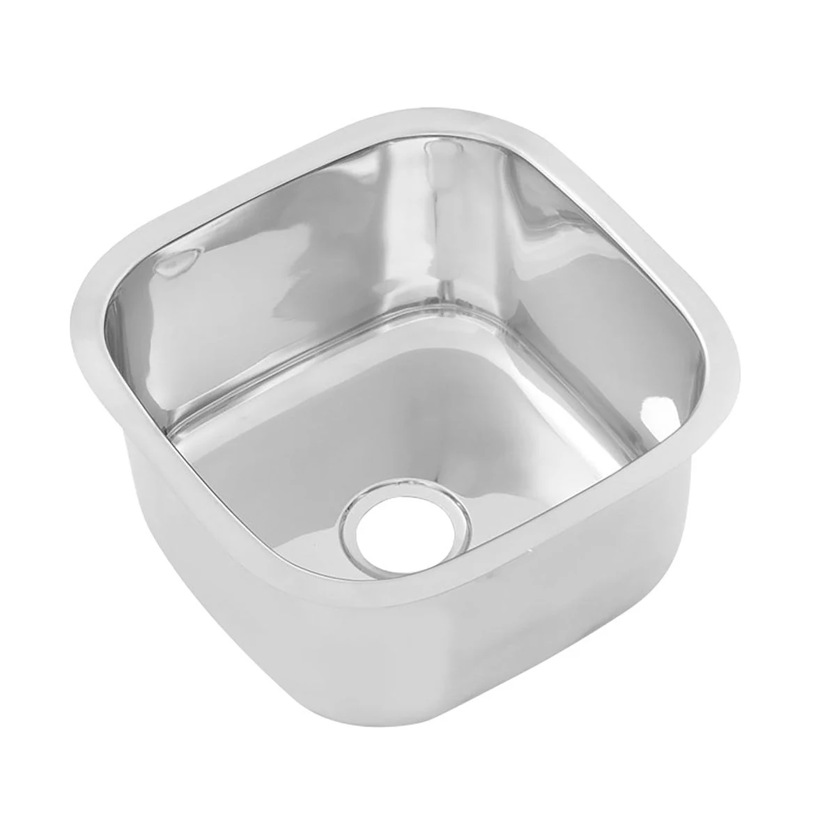 3Monkeez PB06 sink bowl with open top and waste opening, angled view