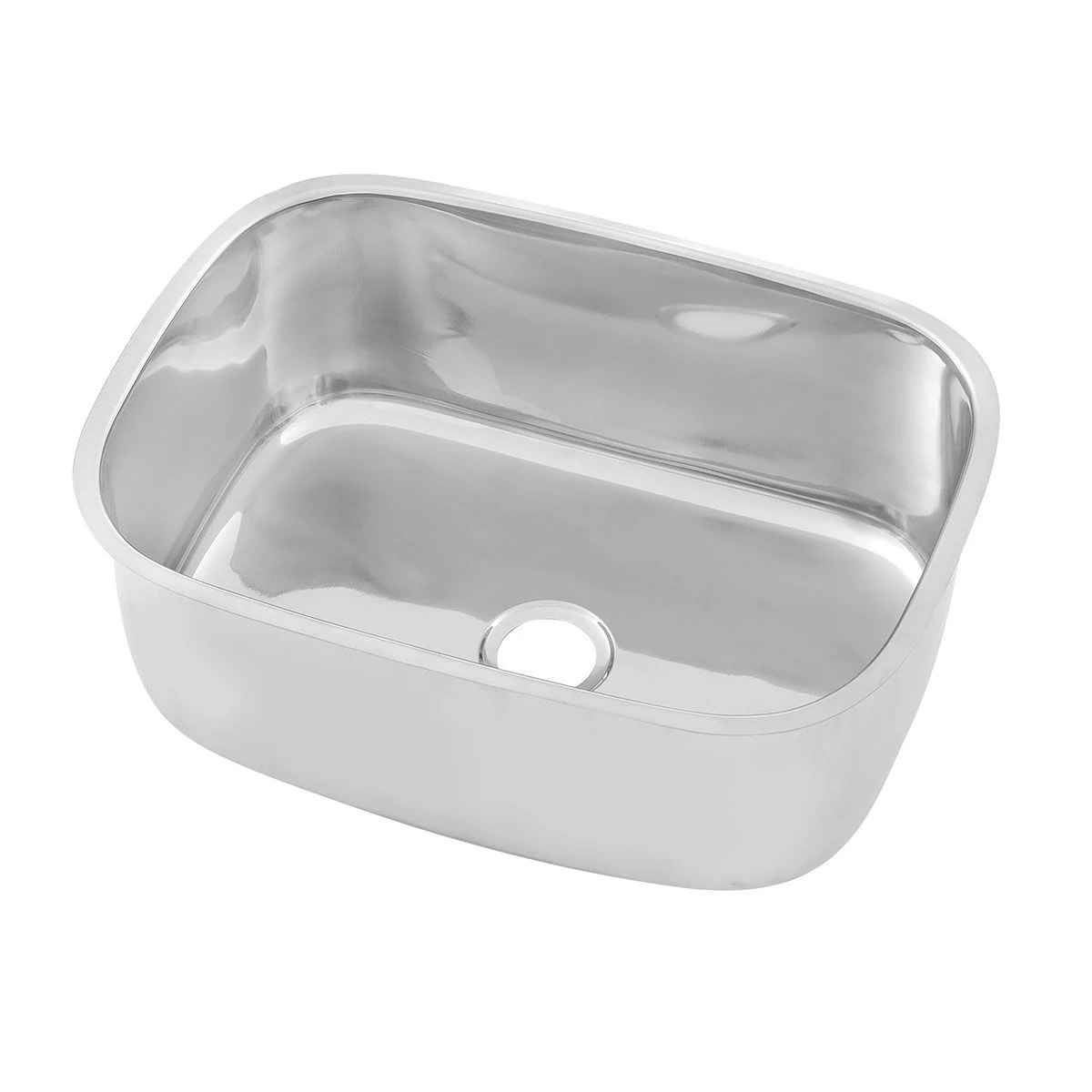 3Monkeez PB23 sink bowl with open top and waste opening, angled view