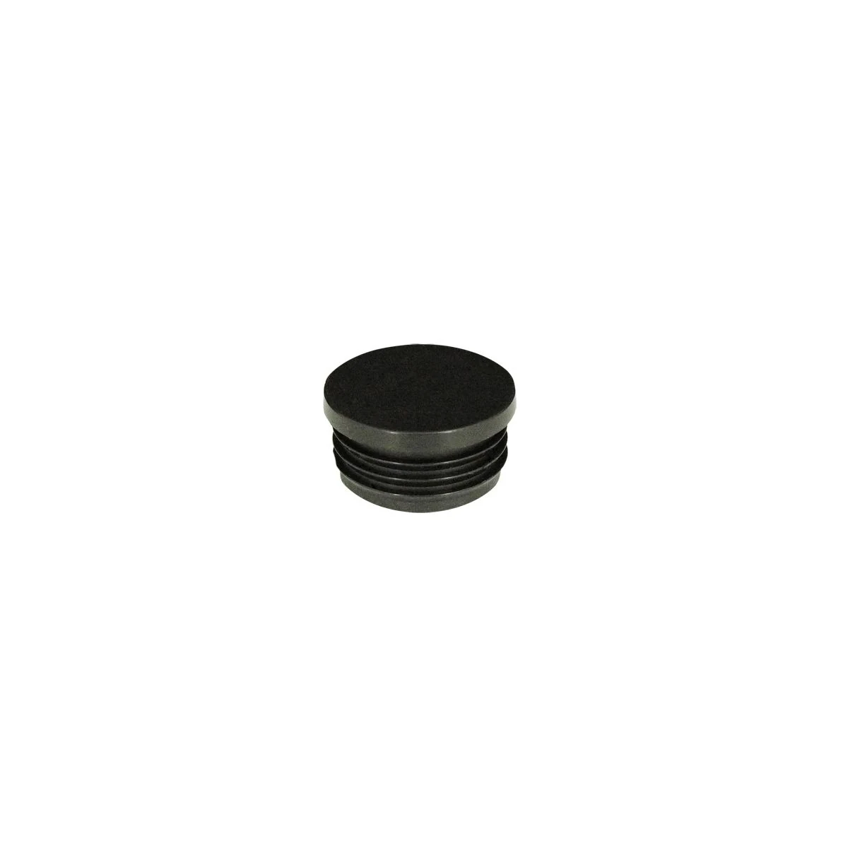 3Monkeez FH-39, round tube closure with ribbed sides, angled view