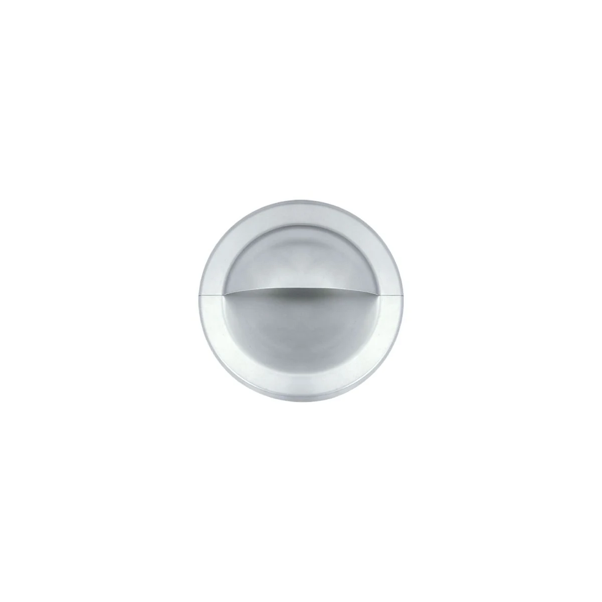 3Monkeez FH-45, round recessed drawer pull with grip, front view