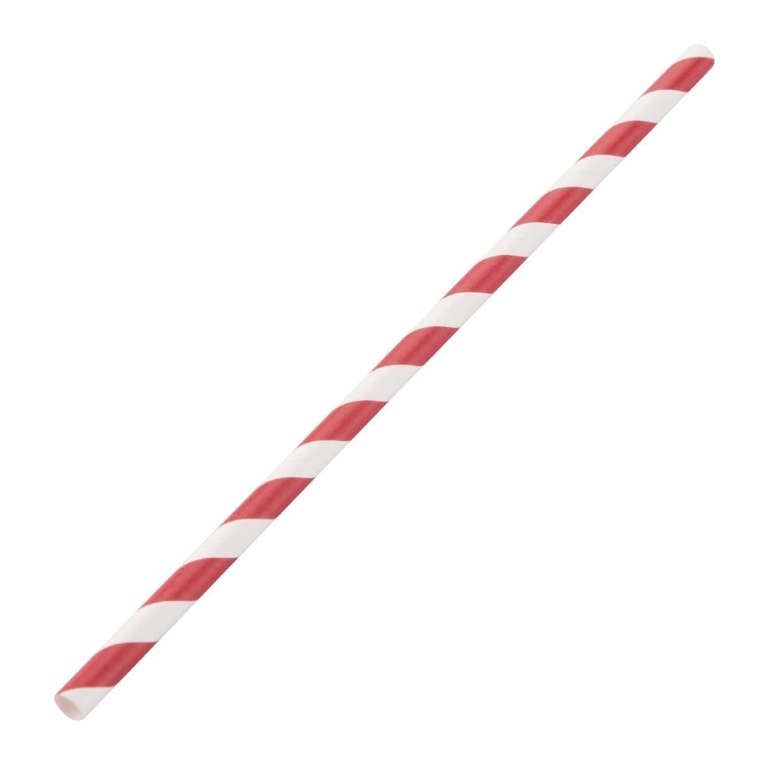 Fiesta Compostable DE927 Paper Straw Red & White Stripe - 6mm (Box 250) product image