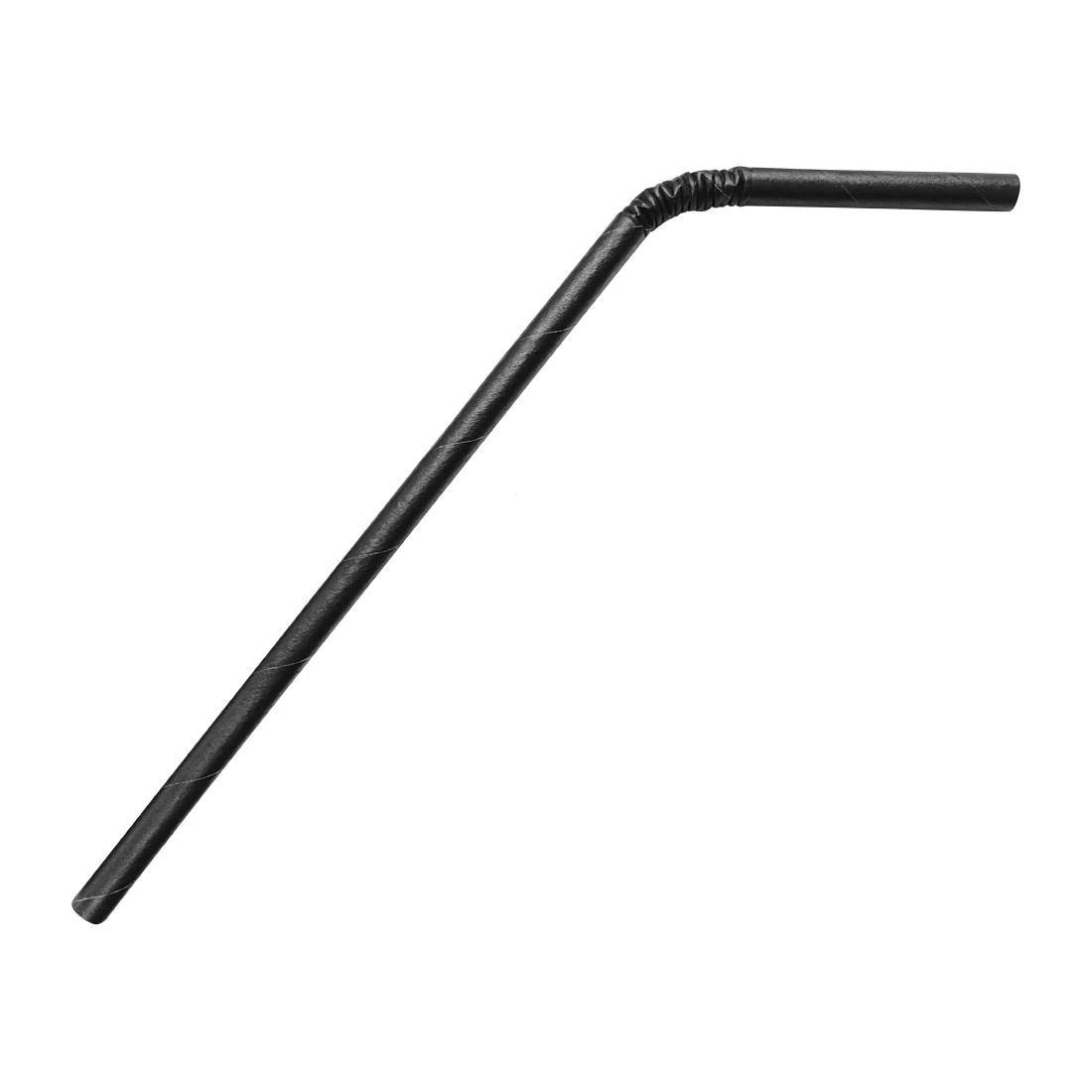 Fiesta Compostable FB140 Bendy Paper Straw Black - 210mm 6mm (Pack 250) product image