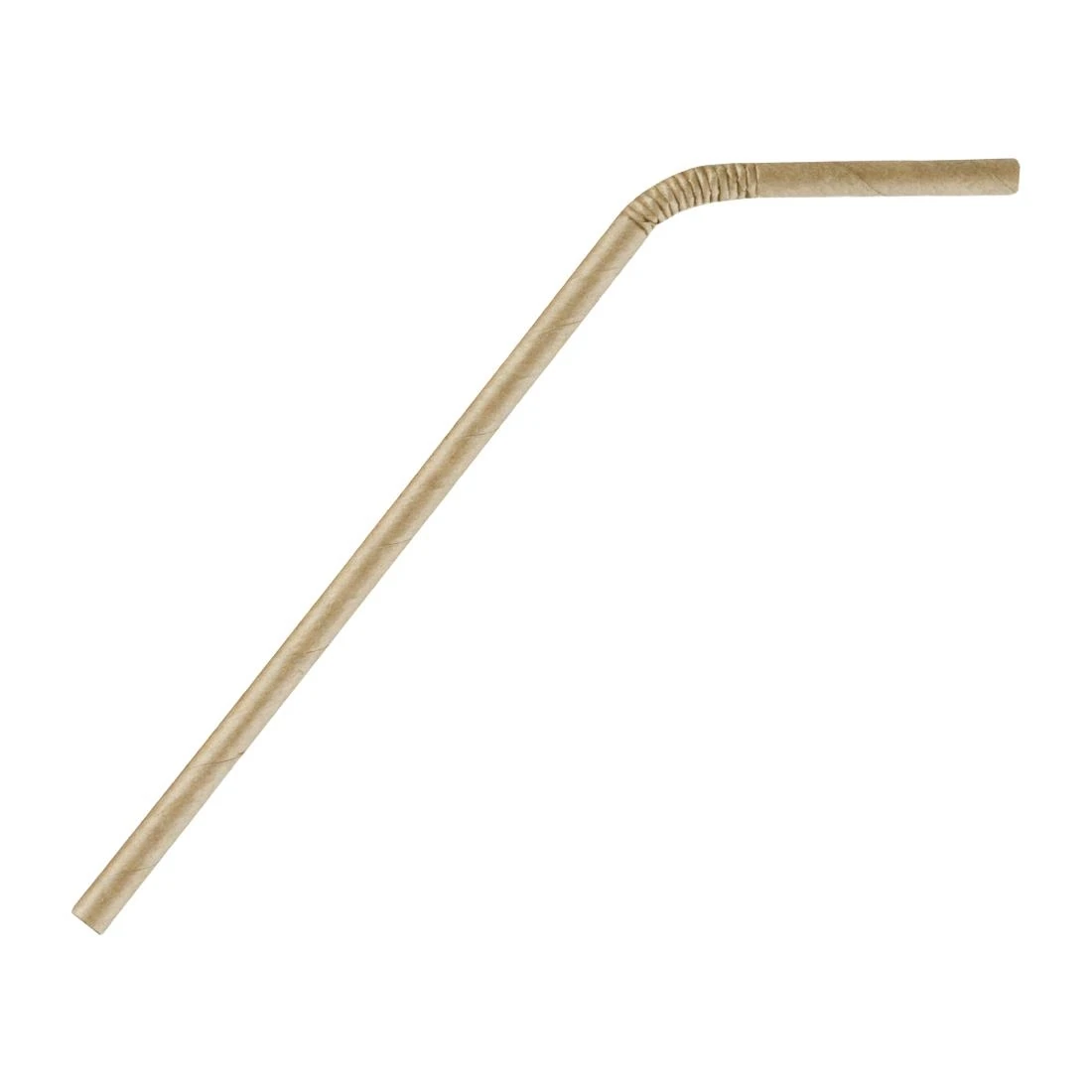 Fiesta Compostable FB141 Bendy Paper Straw Kraft - 210mm 6mm (Pack 250) product image