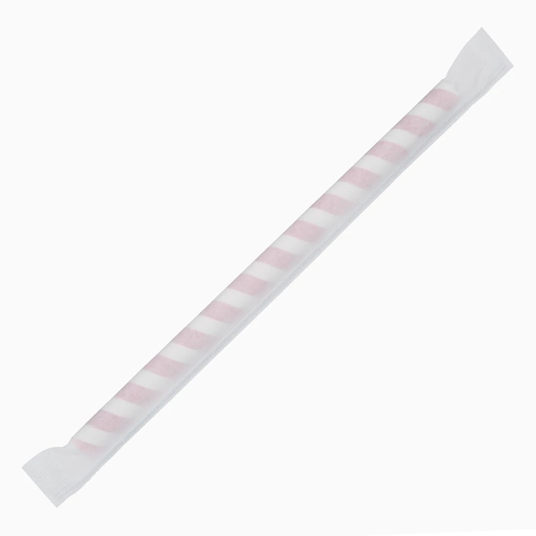 Fiesta Compostable FP443 Wrapped Smoothie Paper Straw Red Stripe210mm(Pack 250) product image