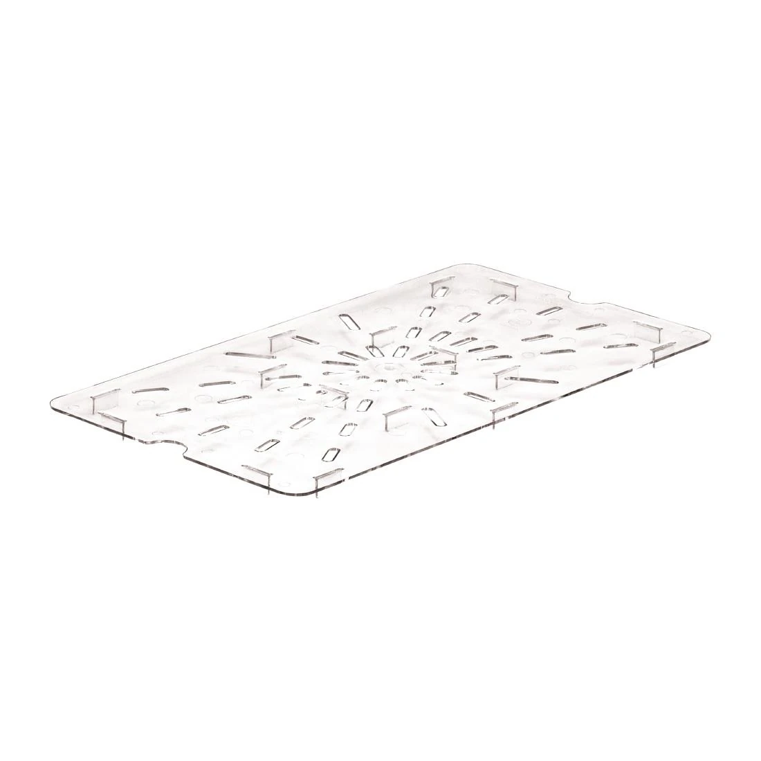 Cambro DM741 Polycarbonate Drain Shelf for 1/1 Foodpans Clear product image