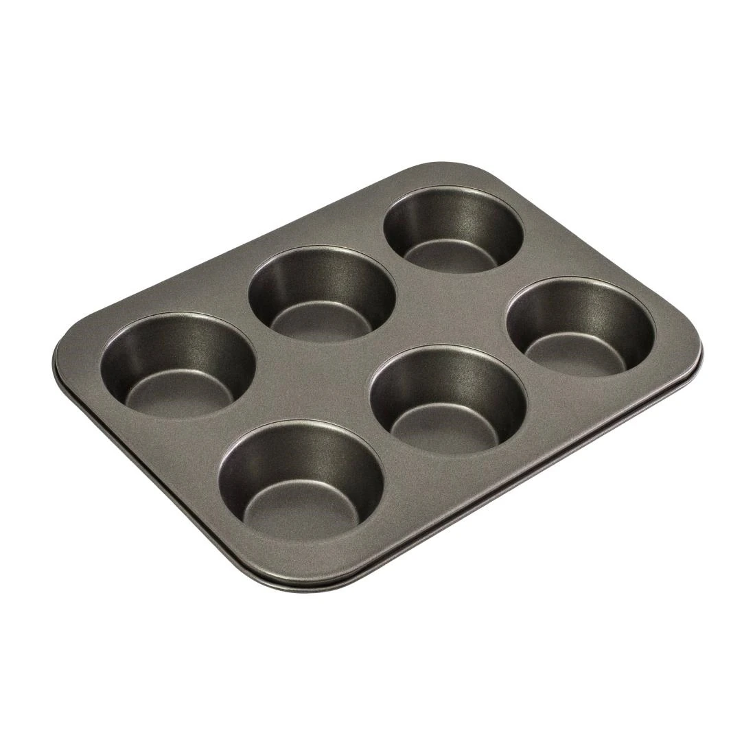 Bakemaster FY429 Muffin/Cupcake Pan Large Non-Stick 6 Cup (90x40mm) - 35x26cm product image
