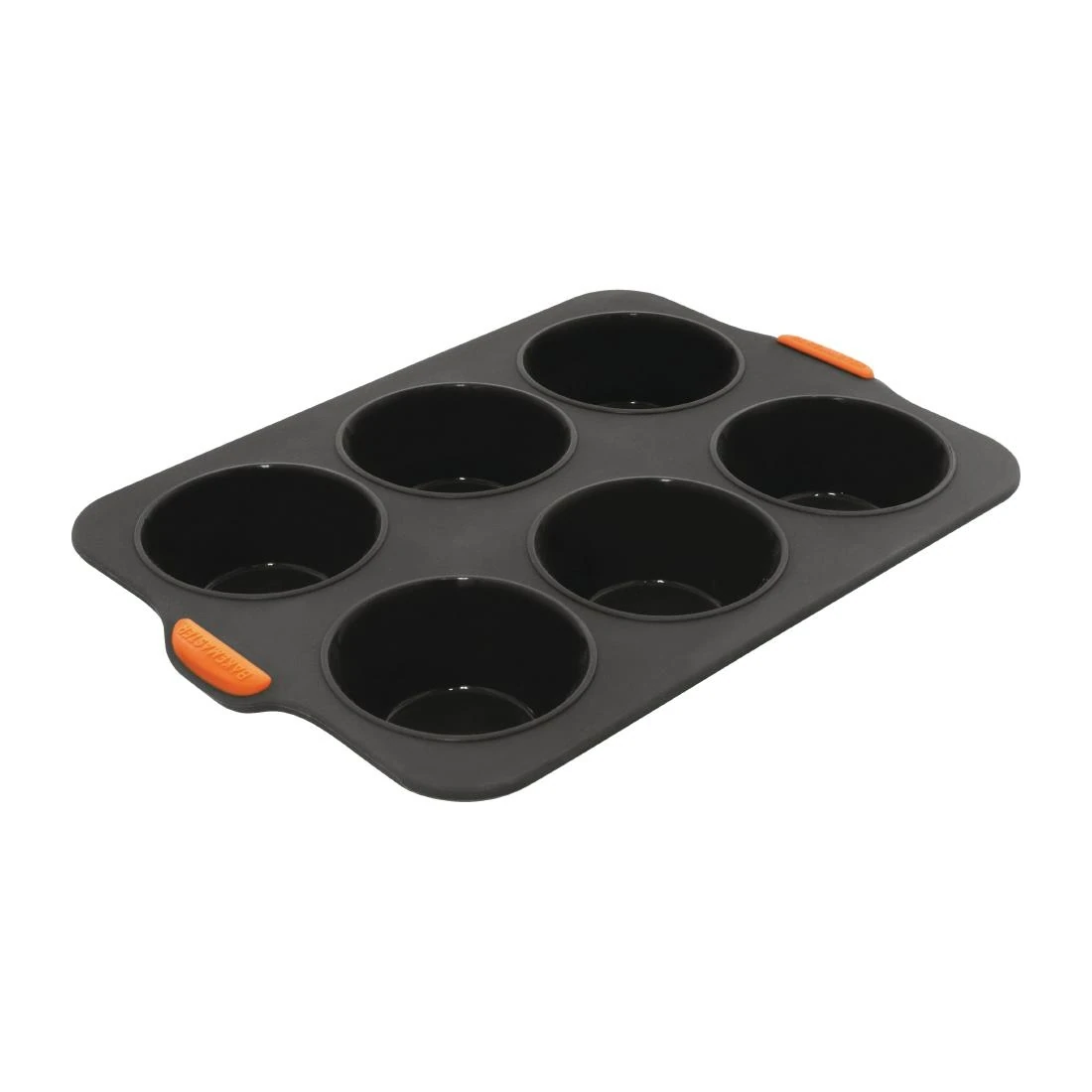 Bakemaster FY436 Reinforced Silicone Muffin Pan Large 6 Cup (90x45mm) Grey 35.5x24x5cm product image