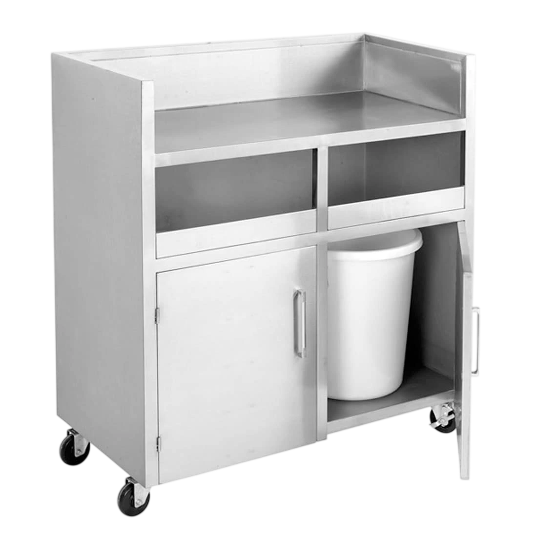 FED MBS118 Double Bin Mobile Station – Stainless Steel | KW commercial kitchen equipment