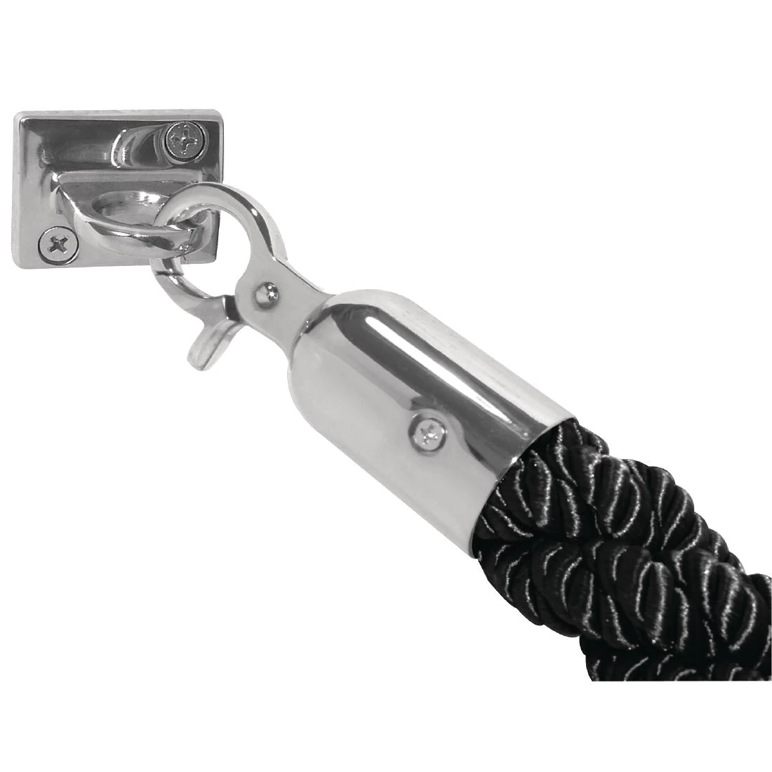 Bolero CF136 Black Twist Barrier Rope with St/St Ends product image