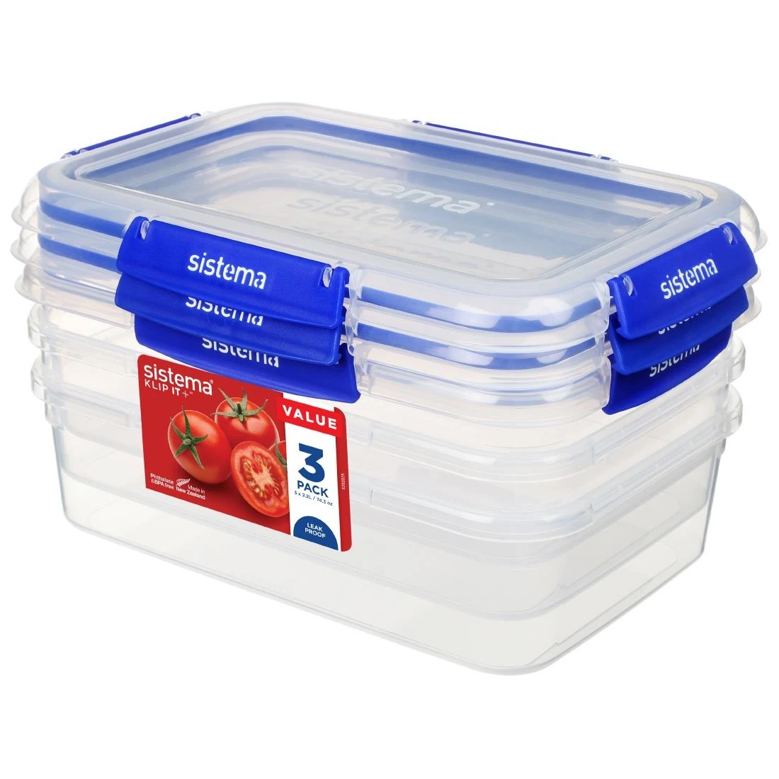 Sistema CH257 Klip It Plus Rectangle Container - 2.2Ltr (Pack 3) product image