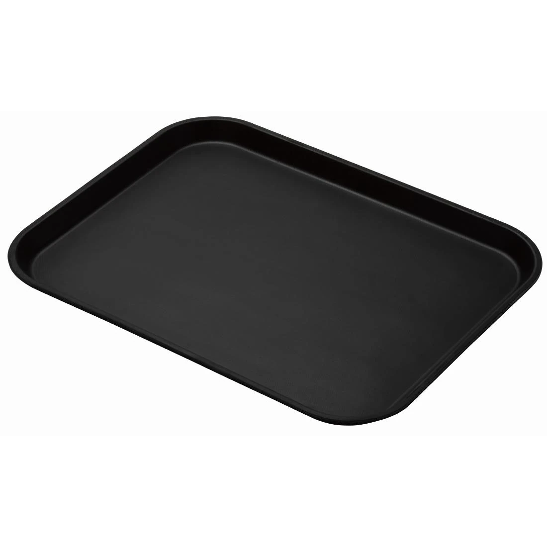 Cambro DB005 Treadlite Rectangular Non-Slip Tray - Black - 457x355mm product image