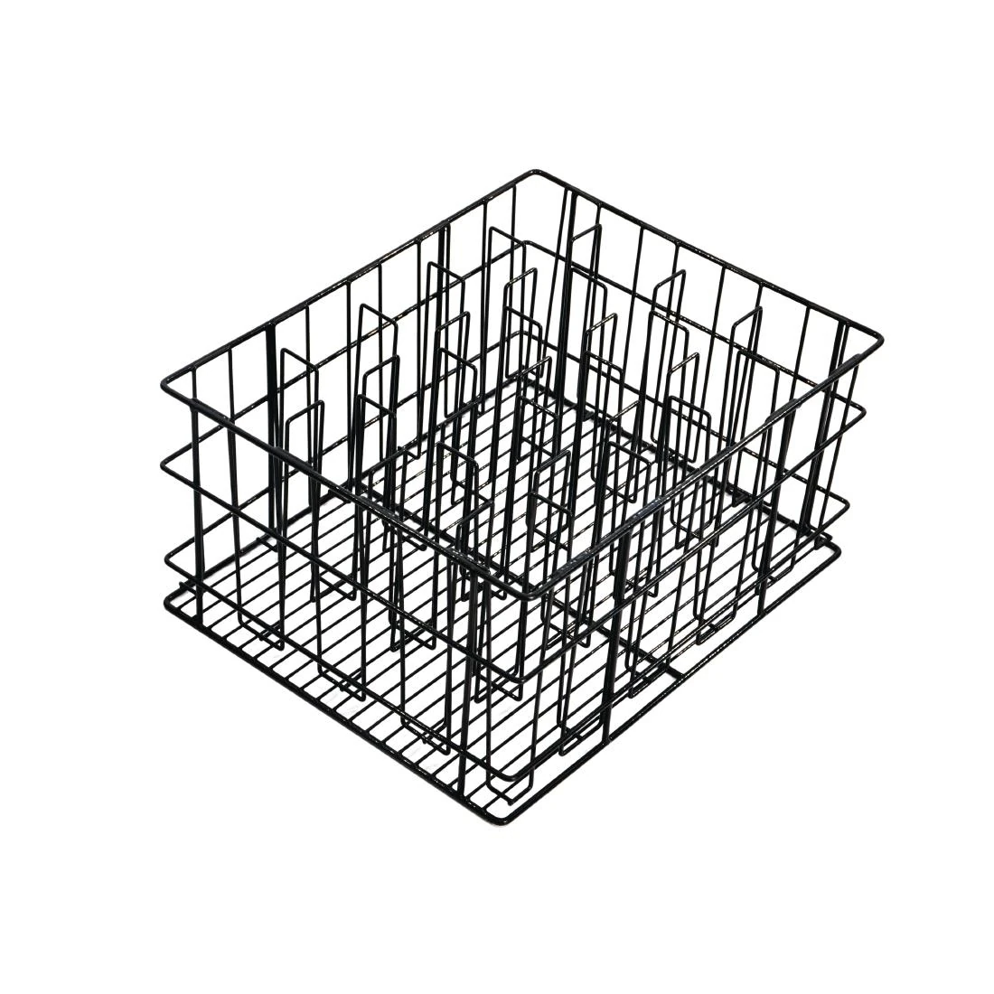 Ken Hands GH684 KH Glass Basket 20 Compartment Black PVC - 17x14x8.5" product image